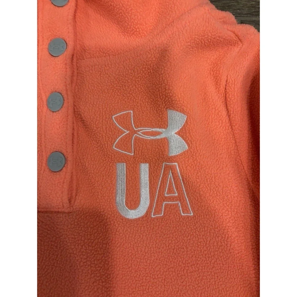 Under Armour Youth Large‎ Fleece Pullover Sweatshirt Neon Orange